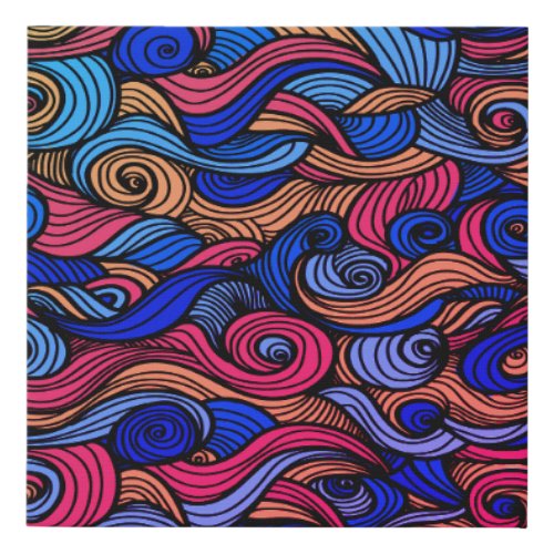 Wool Topped paisley  Faux Canvas Print