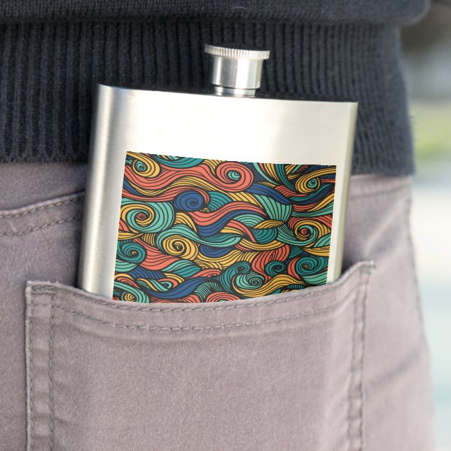 Wool Topped paisley      Flask (In Situ)