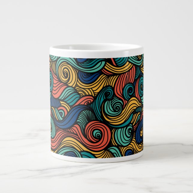 Wool Topped paisley      Giant Coffee Mug (Front)
