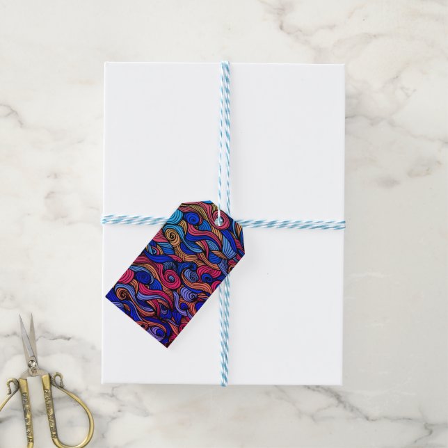 Wool Topped paisley       Gift Tags (With Twine)