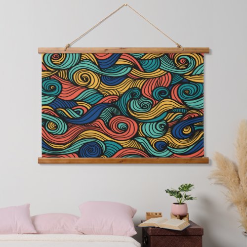 Wool Topped paisley      Hanging Tapestry