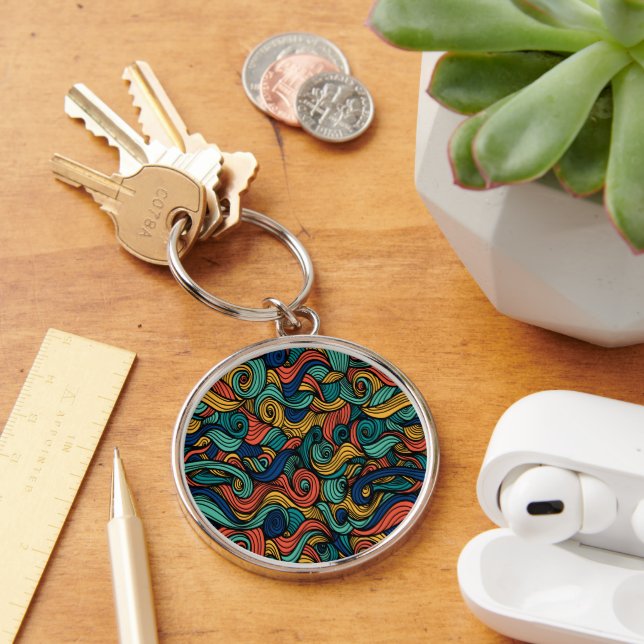 Wool Topped paisley      Keychain (Desk)