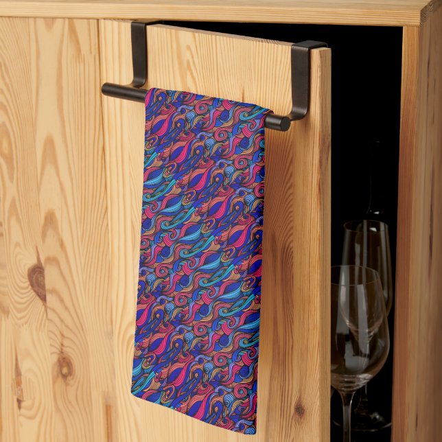 Wool Topped paisley          Kitchen Towel (Thirds Fold)