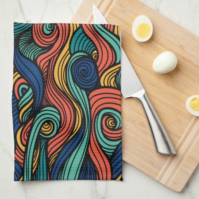 Wool Topped paisley      Kitchen Towel (Quarter Fold)