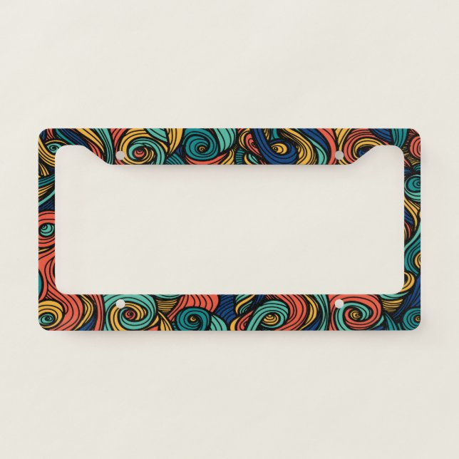 Wool Topped paisley      License Plate Frame (Front)