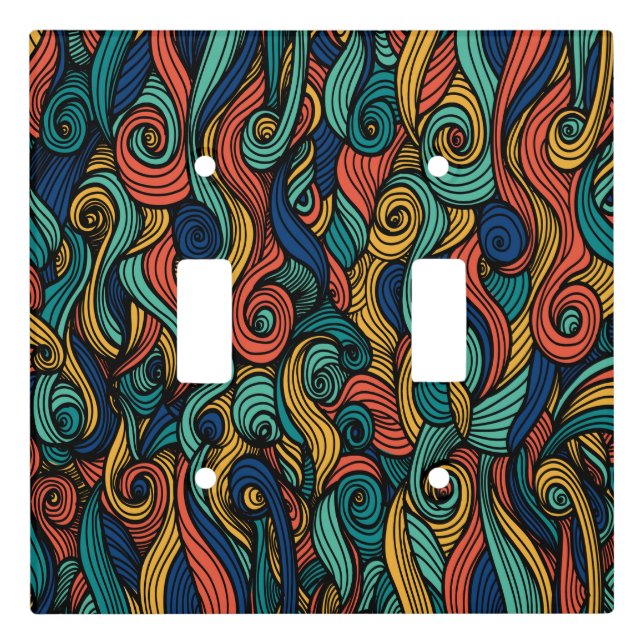 Wool Topped paisley      Light Switch Cover (Front)