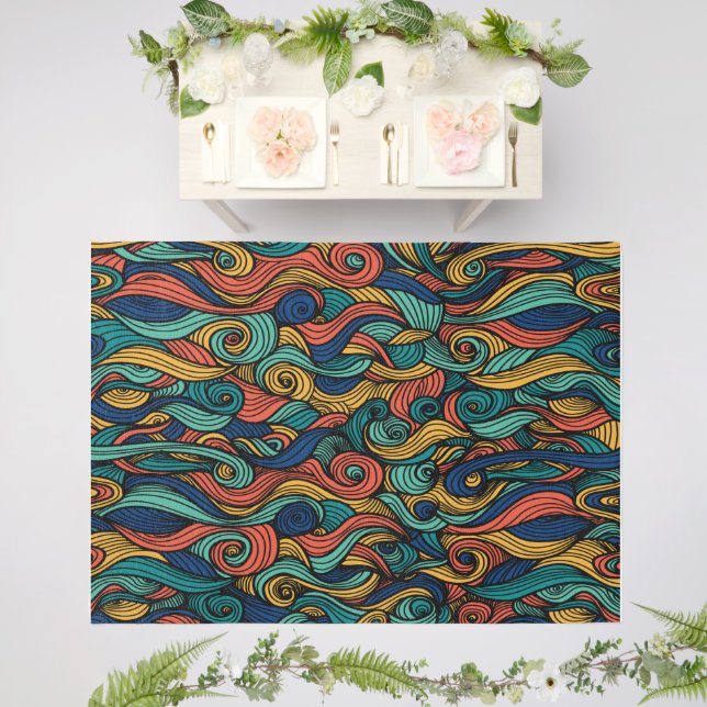 Wool Topped paisley      Outdoor Rug (Insitu (Wedding 2))