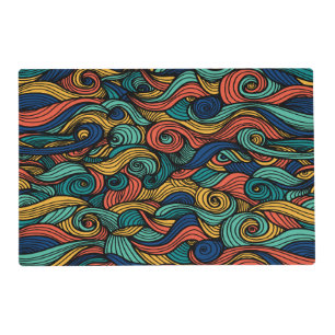 Wool Topped paisley Placemat