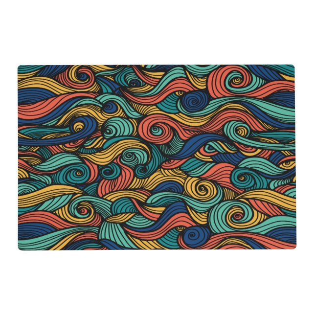 Wool Topped paisley      Placemat (Front)