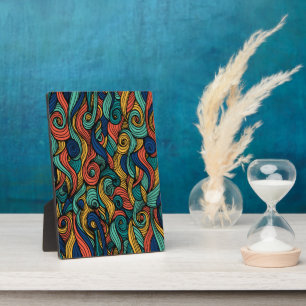 Wool Topped paisley Plaque