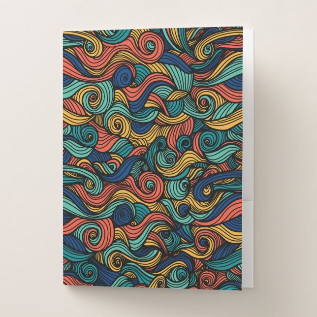 Wool Topped paisley      Pocket Folder (Front)
