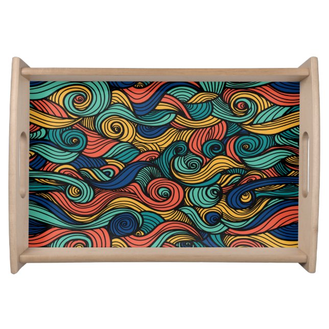 Wool Topped paisley      Serving Tray (Front)