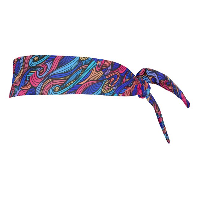 Wool Topped paisley          Tie Headband (Rotate 90)