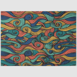 Wool Topped paisley Tissue Paper