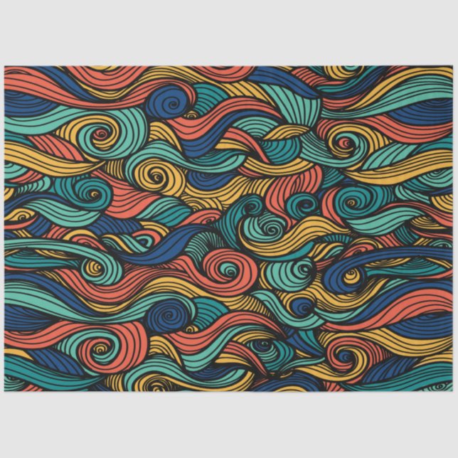 Wool Topped paisley      Tissue Paper (Front)