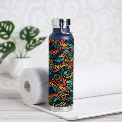 Wool Topped paisley      Water Bottle