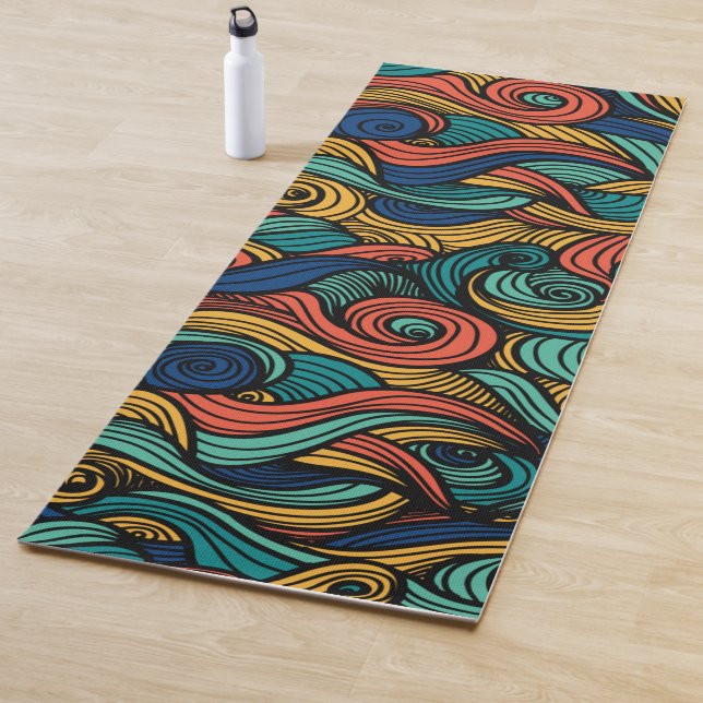 Wool Topped paisley      Yoga Mat (In Situ)