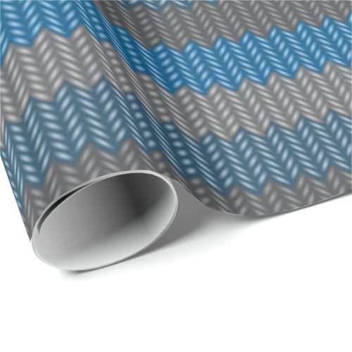 Wool Wrapping Paper Blue Knitting Wool Gift Paper