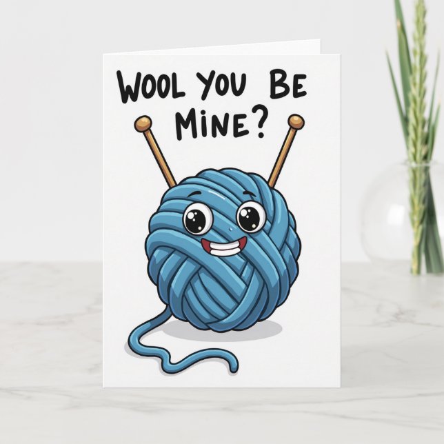 Wool You Be Mine Yarn Card (Front)