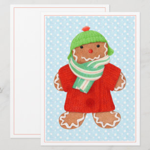 WOOLIE GINGERBREAD 6.5x8.75 Flat Card