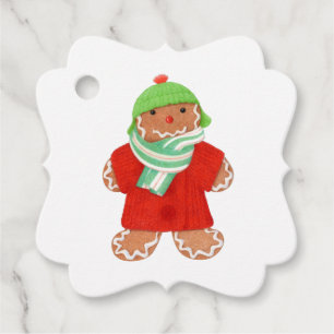 WOOLIE GINGERBREAD Fancy Square Gift Tags
