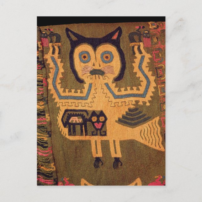 Woollen figure of a jaguar, Paracas Culture Postcard (Front)