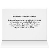 Woolly Bear Caterpillar Card (Inside Horizontal (Top))
