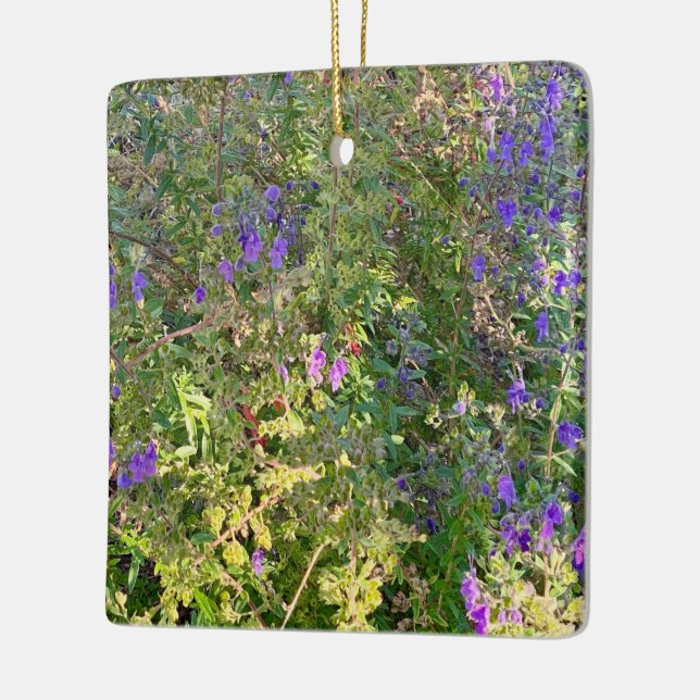 Woolly Bluecurls Ceramic Ornament (Left)