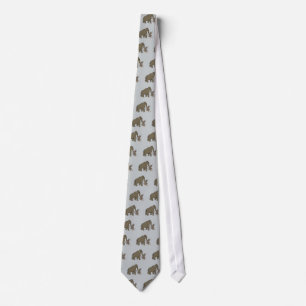 Woolly Mammoth And Bigfoot Neck Tie