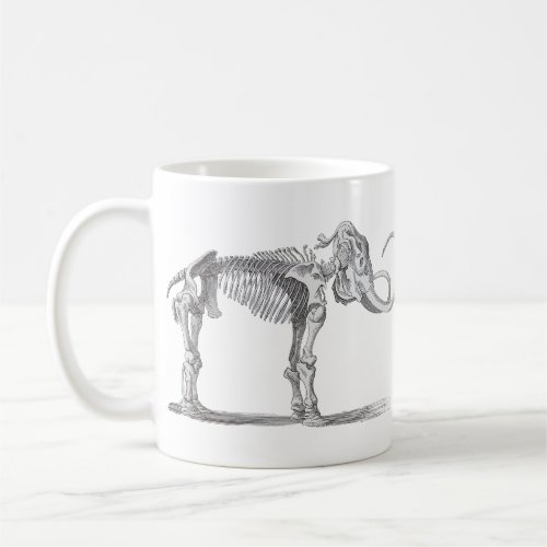 Woolly Mammoth and Skeleton Vintage Evolution Coffee Mug