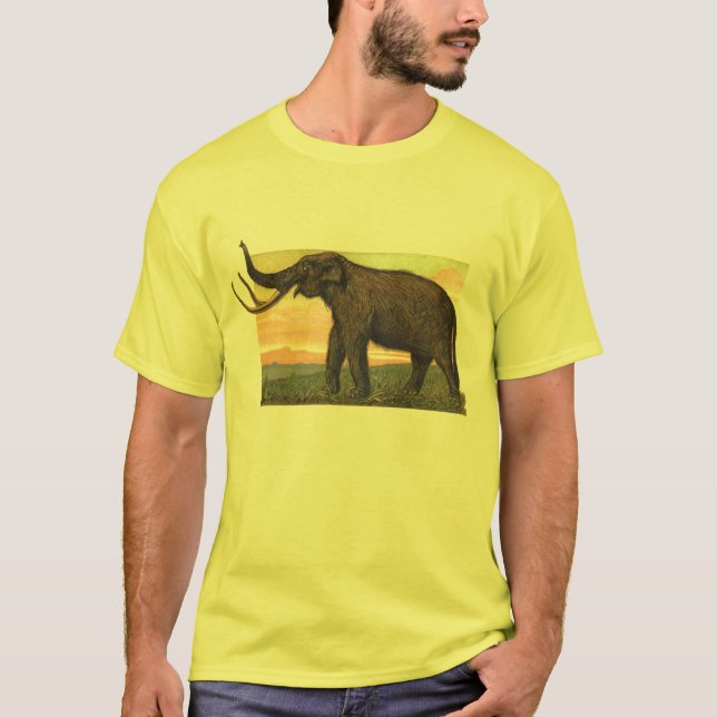 Woolly Mammoth Antique Print T-Shirt (Front)