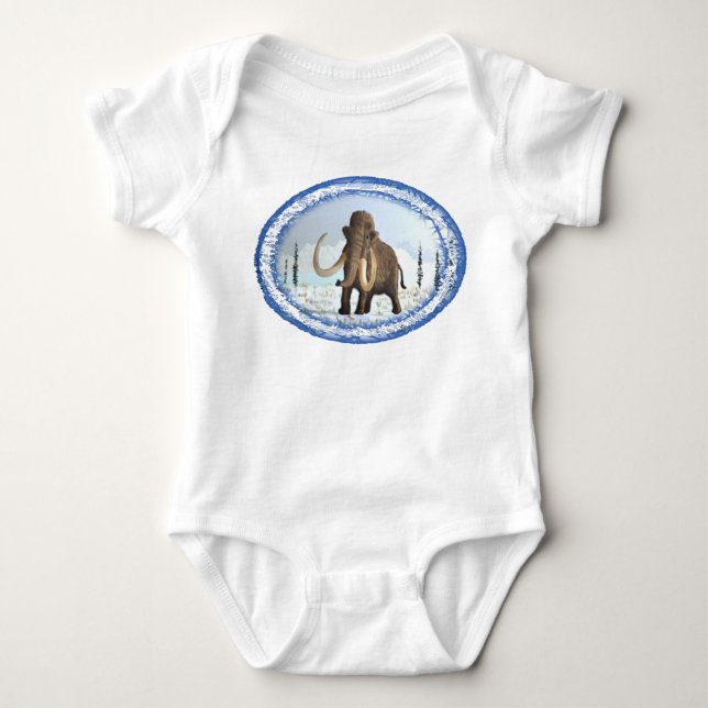 Woolly Mammoth Baby Bodysuit (Front)