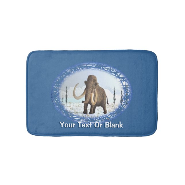 Woolly Mammoth Bathroom Mat (Front)