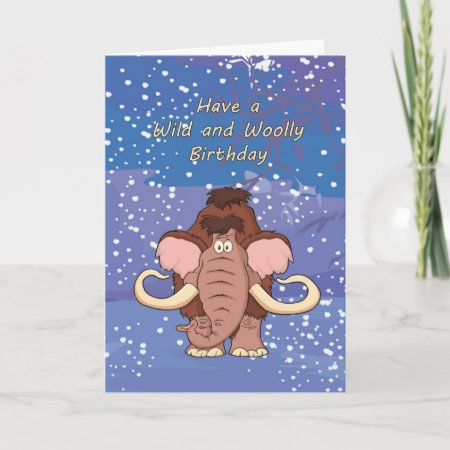 Woolly Mammoth Birthday Card