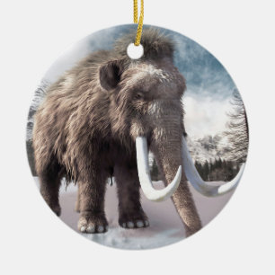 Woolly Mammoth Ceramic Ornament