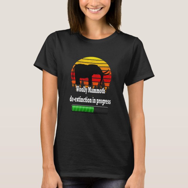 Woolly Mammoth de extinction in progress Status Ba T-Shirt (Front)
