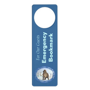 Woolly Mammoth Emergency Bookmark Door Hanger