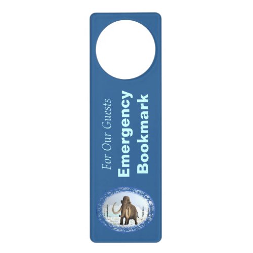 Woolly Mammoth Emergency Bookmark Door Hanger