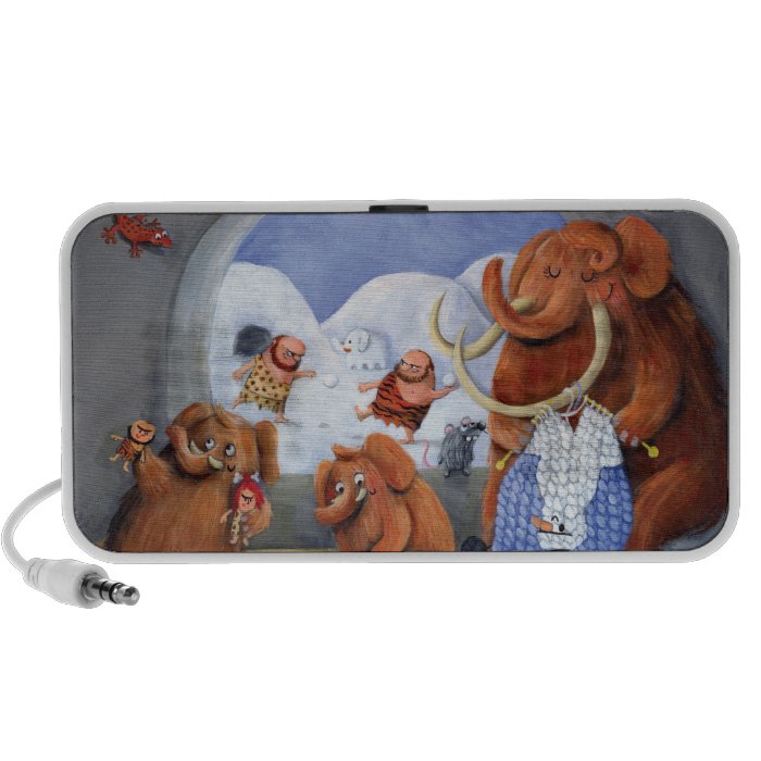 Woolly Mammoth Family in Ice Age Travel Speaker