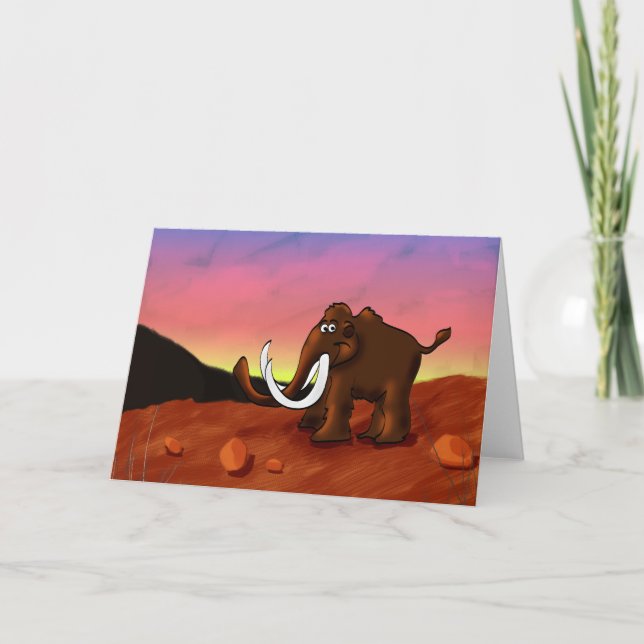 Woolly Mammoth Greeting Card (Front)