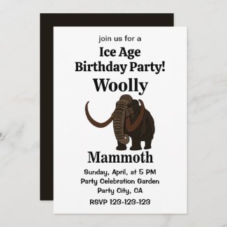 Woolly Mammoth Ice Age Birthday