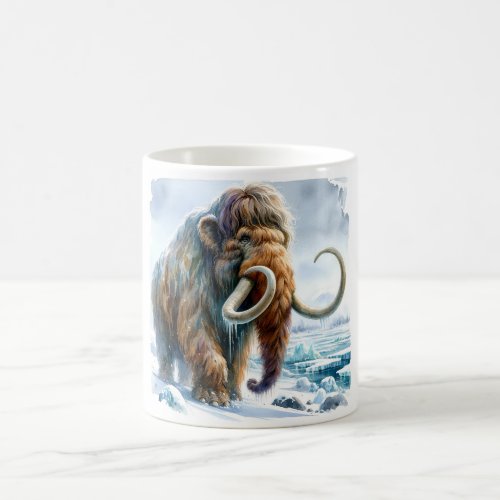 Woolly Mammoth in the Ice Age _ Watercolor Coffee Mug
