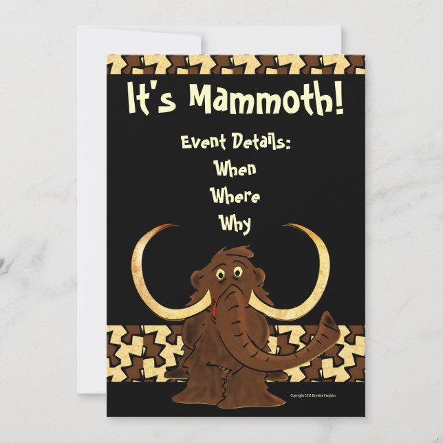 Woolly Mammoth Invitation (Front)