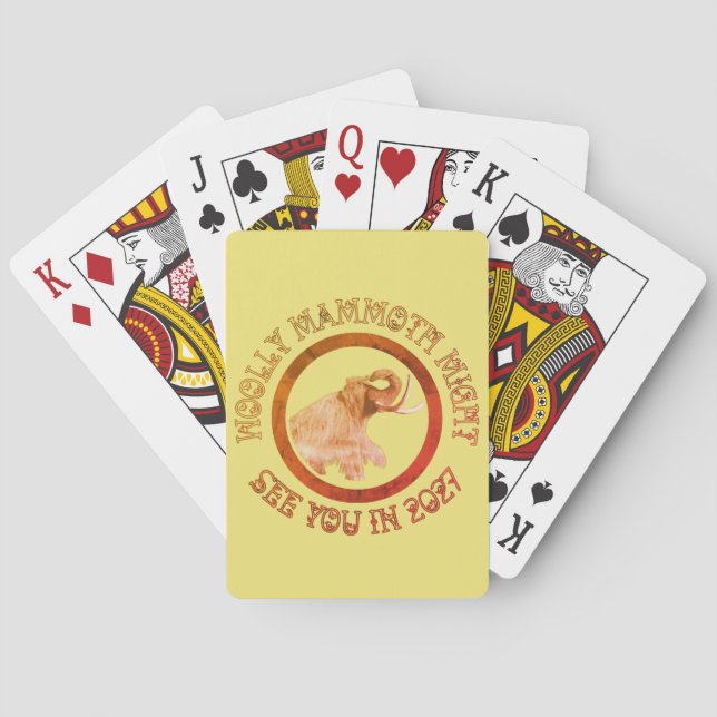Woolly Mammoth Might See You Soon....     Poker Cards (Back)