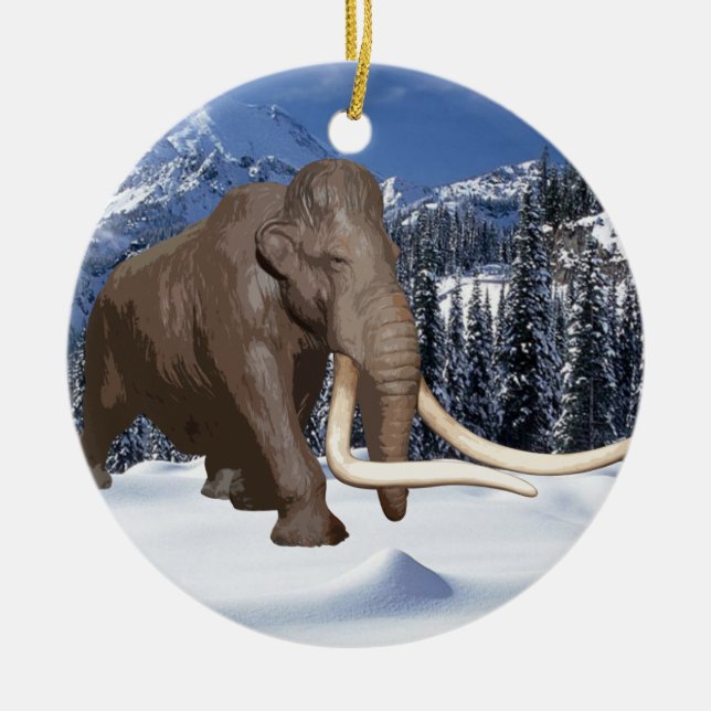 Woolly Mammoth Ornament (Front)