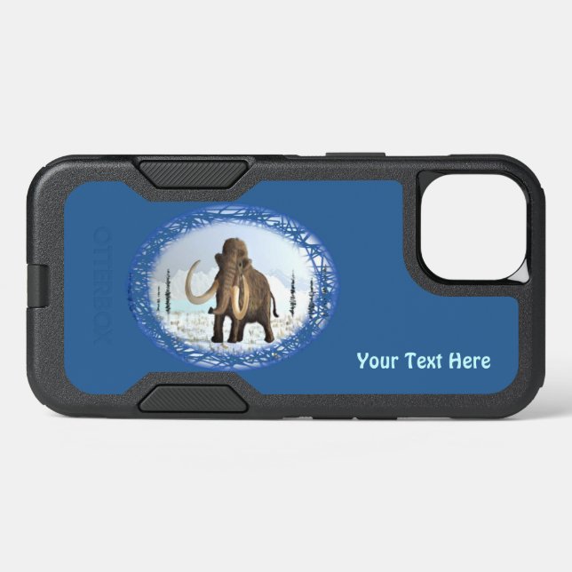 Woolly Mammoth Otterbox iPhone Case (Back Horizontal)
