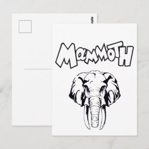 Woolly Mammoth Prehistoric Animal ice age Postcard