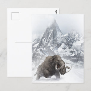 Woolly Mammoth Prehistoric Animal ice age Postcard
