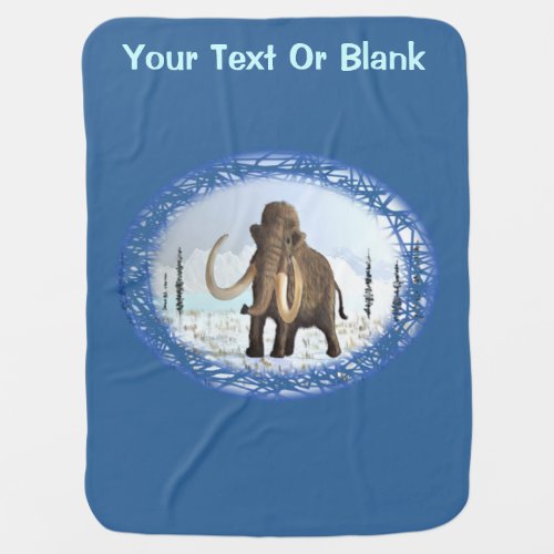 Woolly Mammoth Receiving Blanket