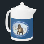Woolly Mammoth Teapot<br><div class="desc">A Woolly Mammoth in a typical Ice Age tundra setting. Woolly mammoths were not noticeably larger than present-day African elephants. Fully grown mammoth bulls reached heights between 9.2 ft and 9.8 ft while the dwarf varieties reached between 6 ft and 7.5 ft. Woolly mammoths had a number of adaptations to...</div>
